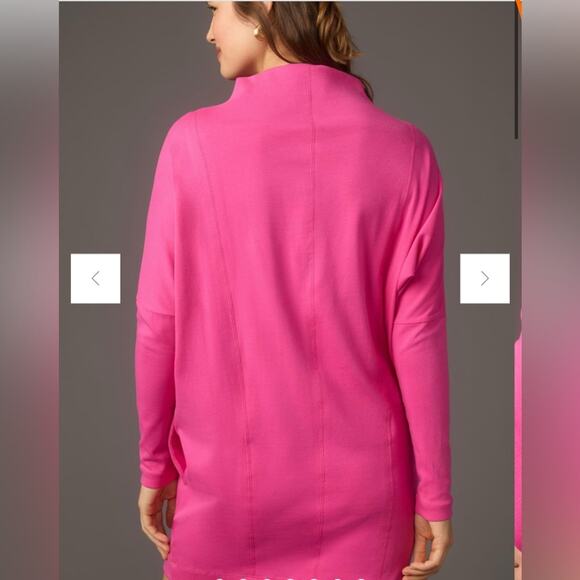 Daily Practice Anthropologie Long Sleeve Mock Neck Knit Mini Dress Pink Medium - Picture 5 of 13